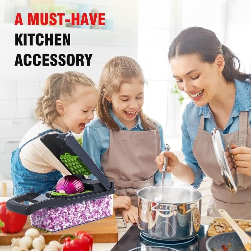 16-in-1 Vegetable Slicer & Cutter | Multifunctional Food Cutter & Chopper